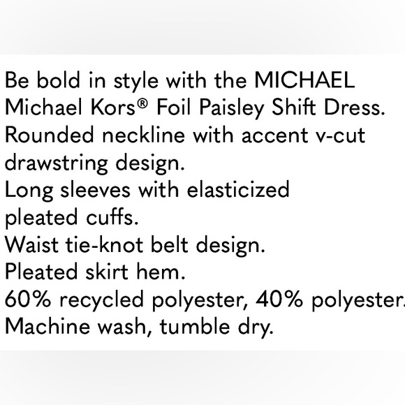 Michael Kors Foil Paisley Print V-Neck Tie Tiered Dress | X-Small | XS | Cream - Picture 11 of 16